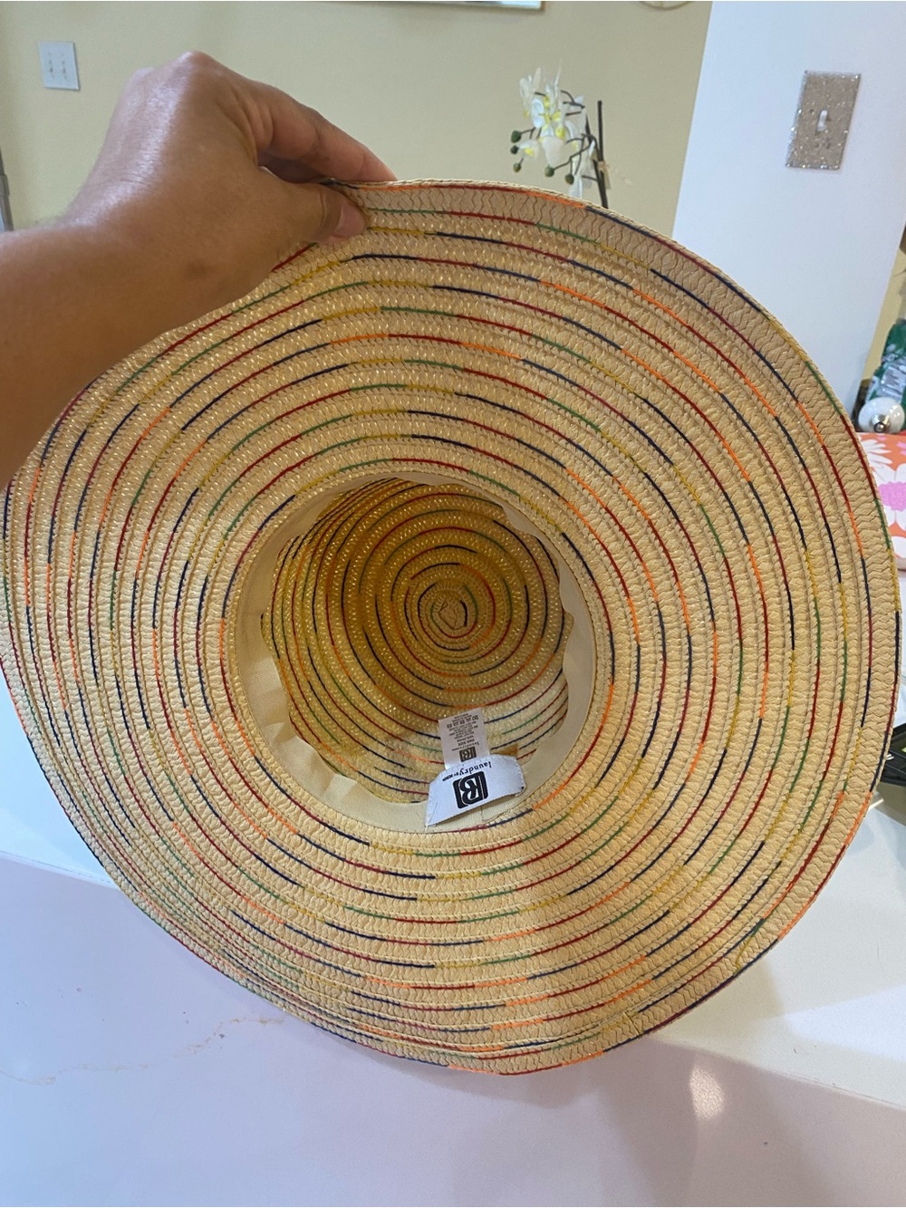 Laundry by Design Wide Brim Straw Sun Hat - Natural Beige - Picture 3 of 6